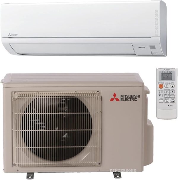 三菱变频冷暖空调Mitsubishi 18,000 BTU SEER 16 Wall Mount Ductless Mini-Split Inverter Cool & Heat Pump System 1.5 Ton Energy Efficient