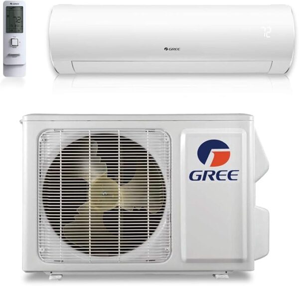 格力蓝宝石迷你分体空调Gree 9,000 BTU 38 SEER SAPPHIRE Wall Mount Ductless Mini Split Air Conditioner Heat Pump 208/230V