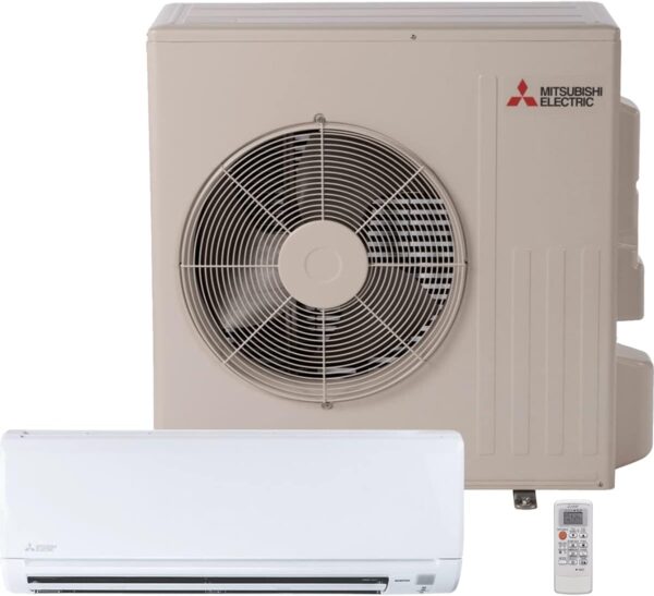 三菱分体空调Mitsubishi 12,000 BTU SEER 16 Wall Mount Ductless Mini-Split Inverter Cool & Heat Pump System 1 Ton Energy Efficient